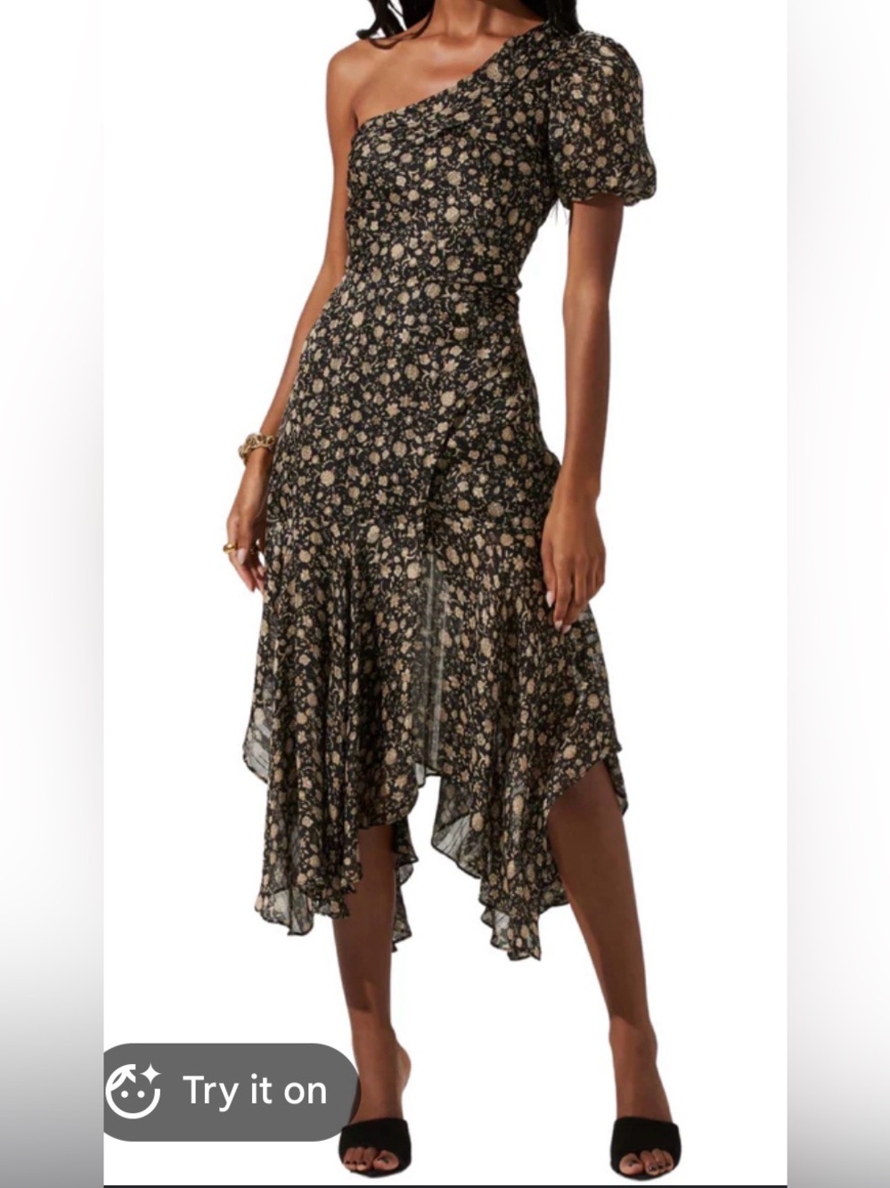 NWT ASTR Santorini One-Shoulder Dress